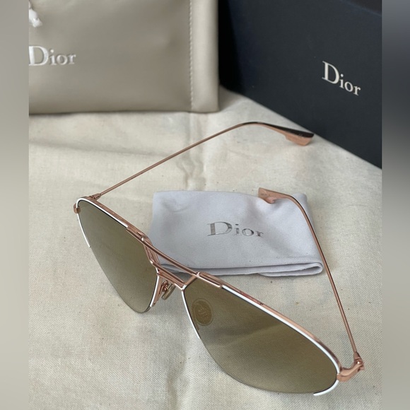 CHRISTIAN DIOR STELLAIRE 5 AVIATOR SUNGLASSES W/BOX & SOFT CASE🎬NEW⭐️💯 AUTHENTIC - Picture 7 of 16